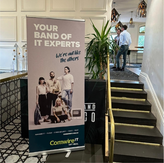 Comwire banner reading Band of IT experts
