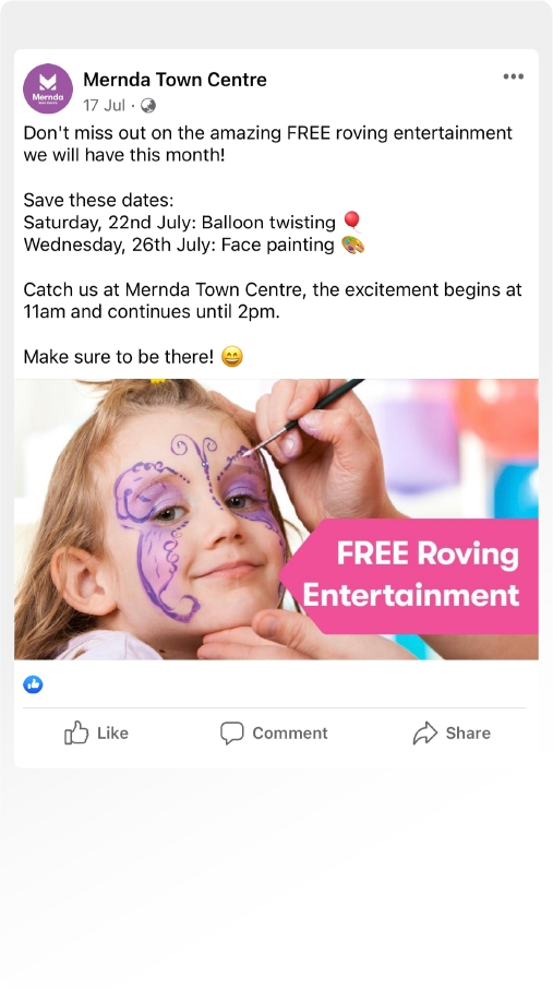 Mernda Town Centre social media post screenshot
