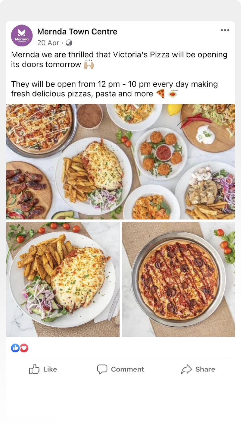 Mernda Town Centre social media post screenshot