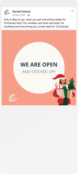 We are open Facebook post