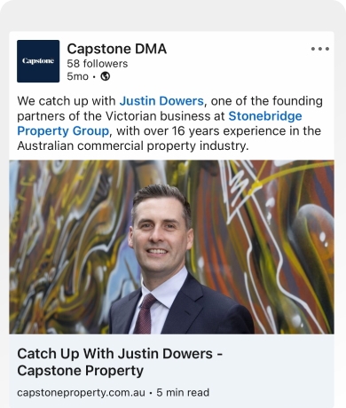Catch up with Justin Dowers