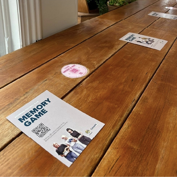 Brochures laid out on a meeting table